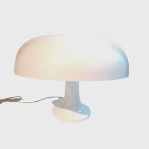 VINTAGE Mushroom Lamp, in white acrylic  Retro Designer Lighting